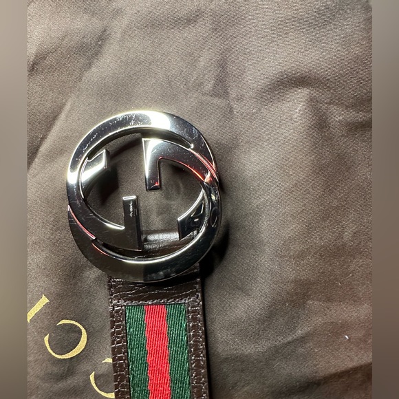 Gucci web belt with buckle, size 90/36 - Picture 10 of 17